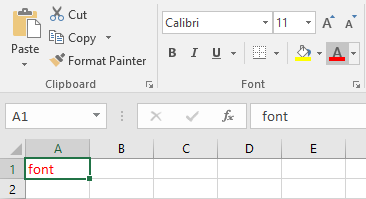 font coloring